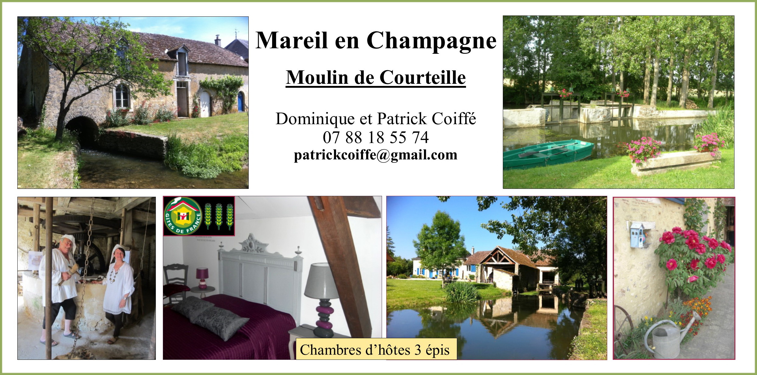 Le moulin de Courteille à Mareil en Champagne